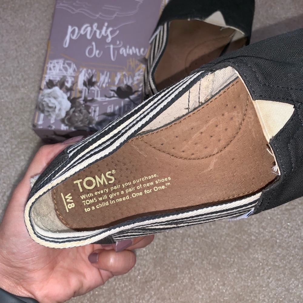 Toms Stripped-Solid Black - Picture 4 of 5